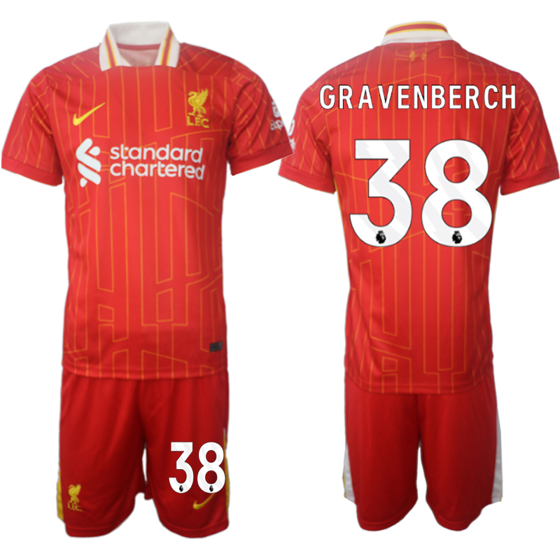 Men 2024-2025 Club Liverpool home red 38 Soccer Jersey